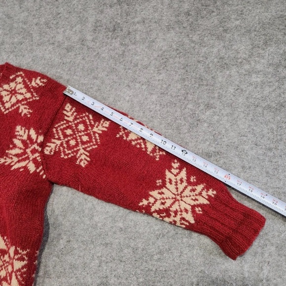 Vintage L.L. Bean Women’s Medium 100% Wool Thick Nordic Fair Isle Sweater - Picture 8 of 10